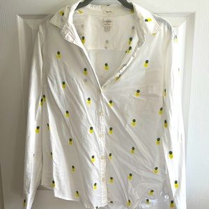 J. CREW pineapple collared shirt